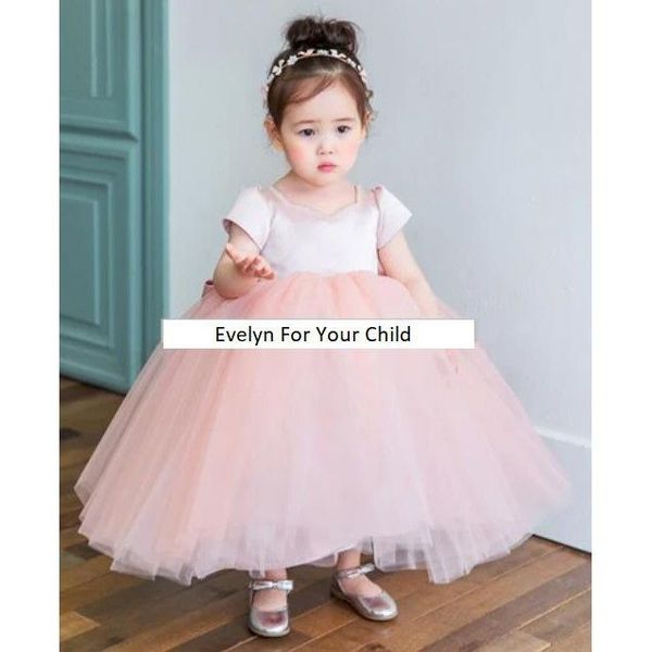 Váy bé gái - váy 2 dây hoa hồng siêu xinh cho bé 1-5 tuổi