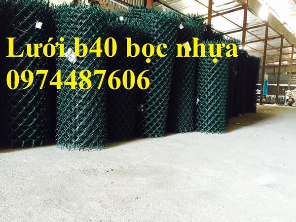 Lưới B40 bọc nhựa ô 50x50mm, 60x60mm làm hàng rào bảo vệ