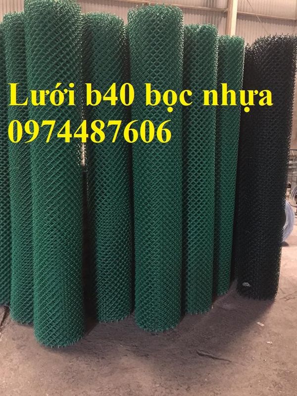 Lưới B40 bọc nhựa ô 50x50mm, 60x60mm làm hàng rào bảo vệ