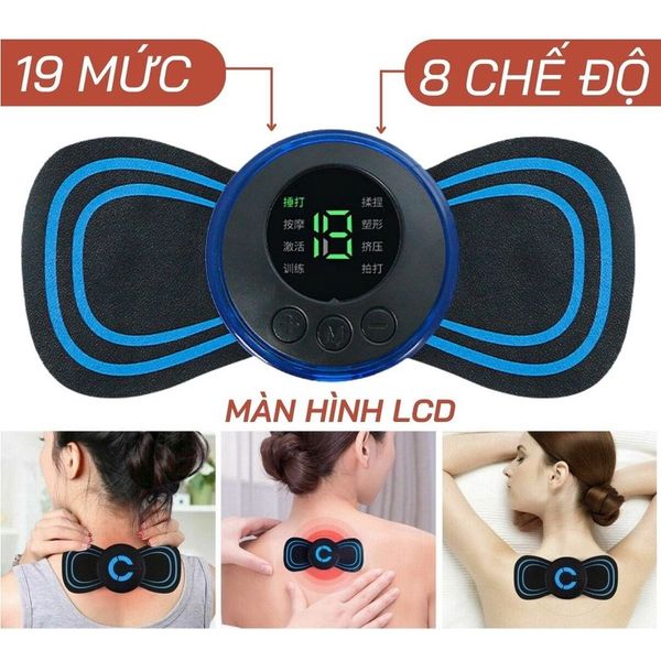 Miếng Massage Xung Điện Cổ Vai Gáy, Bắp Tay, Lưng Bằng Sung Điện Giảm Đau Nhức Hiệu Qủa -Máy Mat xa Toàn Thân 10 Chế Độ giá sỉ, giá bán buôn -