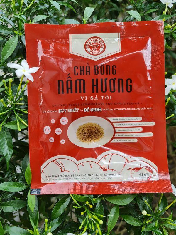 Chà Bông Nấm Chay Vị Cay Ngọt 43g- Nấm Tươi Cười Chà Bông Nấm Chay Vị Cay Ngọt 43g- Nấm Tươi Cười