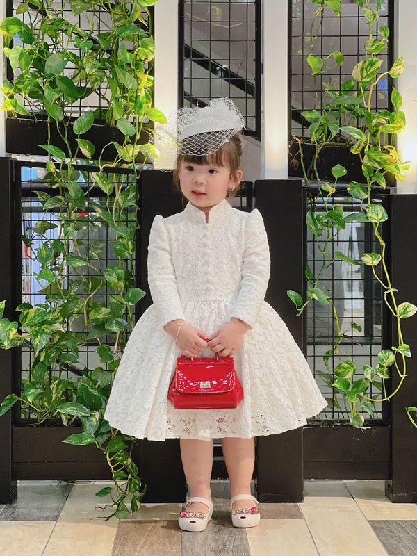 Váy đầm công chúa ren lưới có cổ cho bé gái tiểu thư xinh xắn 10-28kg(phom  to)- hàng mới về bổ sung | Shopee Việt Nam