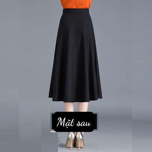 Chân váy midi xếp ly dáng xòe CV05-13 | Thời trang công sở K&K Fashion