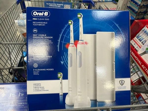 Bàn Chải Điện Oral B Pro Clean 1500 (1 Set Gồm 2 Bàn Chải Và Phụ Kiện) Giá  Sỉ, Giá Bán Buôn - Thị Trường Sỉ