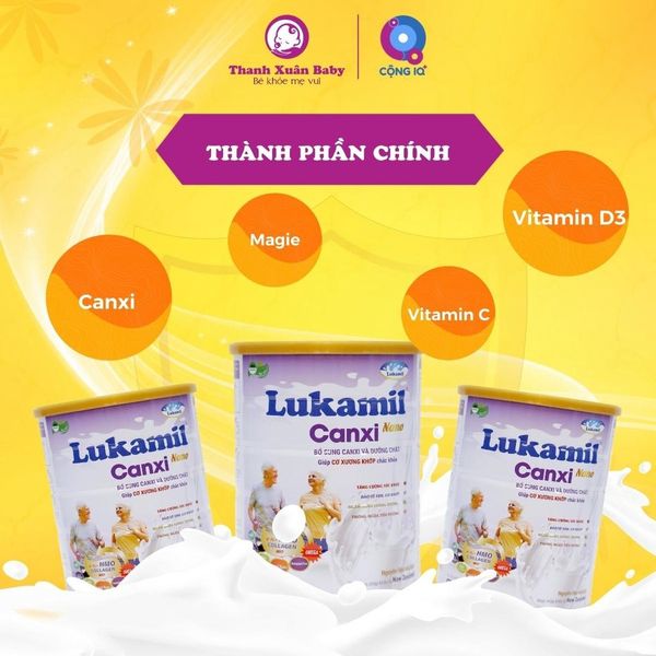 Sữa bột Lukamil Canxi Nano vị hạt chia Mỹ bổ sung Canxi cần thiết 900g - Thanh Xuân Baby Sữa bột Lukamil Canxi Nano vị hạt chia Mỹ bổ sung Canxi cần thiết 900g - Thanh Xuân Baby
