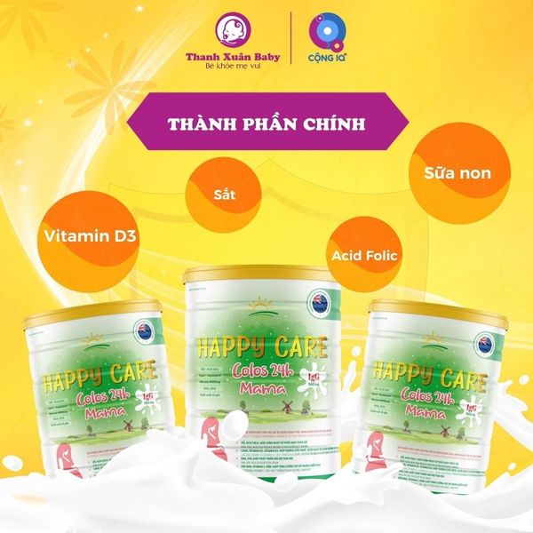 Sữa bầu Happy Care Mama bổ sung dinh dưỡng cho phụ nữ mang thai và sau sinh 900g - Thanh Xuân Baby Sữa bầu Happy Care Mama bổ sung dinh dưỡng cho phụ nữ mang thai và sau sinh 900g - Thanh Xuân Baby