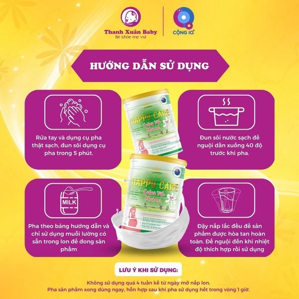 Sữa bầu Happy Care Mama bổ sung dinh dưỡng cho phụ nữ mang thai và sau sinh 900g - Thanh Xuân Baby Sữa bầu Happy Care Mama bổ sung dinh dưỡng cho phụ nữ mang thai và sau sinh 900g - Thanh Xuân Baby