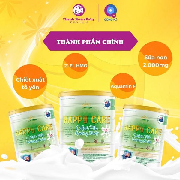 Sữa non Happy Care Xương Khớp cho người loãng xương, thiếu hụt Canxi 900g - Thanh Xuân Baby Sữa non Happy Care Xương Khớp cho người loãng xương, thiếu hụt Canxi 900g - Thanh Xuân Baby