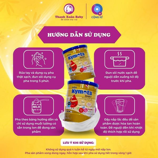 Sữa non Kymota Diabet cung cấp dinh dưỡng cho người tiểu đường 900g - Thanh Xuân Baby Sữa non Kymota Diabet cung cấp dinh dưỡng cho người tiểu đường 900g - Thanh Xuân Baby