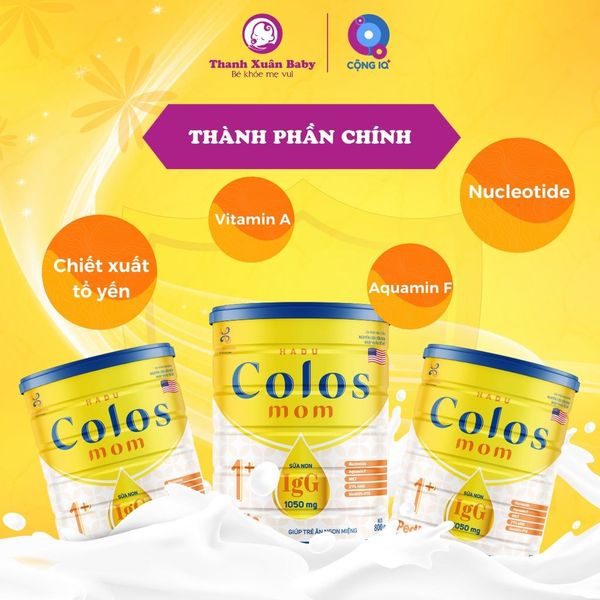 Sữa non Colos Mom Pedia 1+ cải thiện biếng ăn giúp trẻ ăn ngon miệng 800g - Thanh Xuân Baby Sữa non Colos Mom Pedia 1+ cải thiện biếng ăn giúp trẻ ăn ngon miệng 800g - Thanh Xuân Baby
