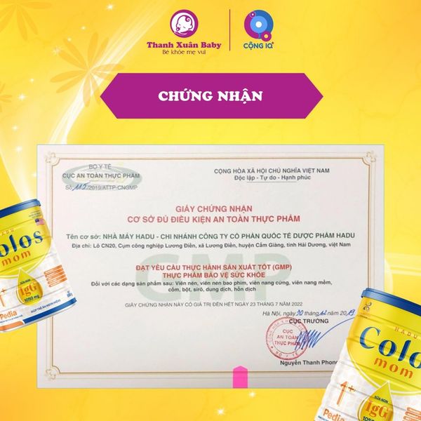 Sữa non Colos Mom Pedia 1+ cải thiện biếng ăn giúp trẻ ăn ngon miệng 800g - Thanh Xuân Baby Sữa non Colos Mom Pedia 1+ cải thiện biếng ăn giúp trẻ ăn ngon miệng 800g - Thanh Xuân Baby