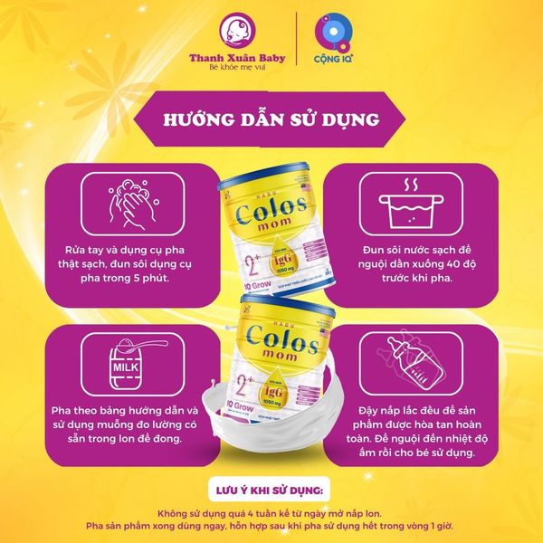 Sữa non Colos Mom IQ Grow phát triển chiều cao, trí não cho bé 800g - Thanh Xuân Baby Sữa non Colos Mom IQ Grow phát triển chiều cao, trí não cho bé 800g - Thanh Xuân Baby