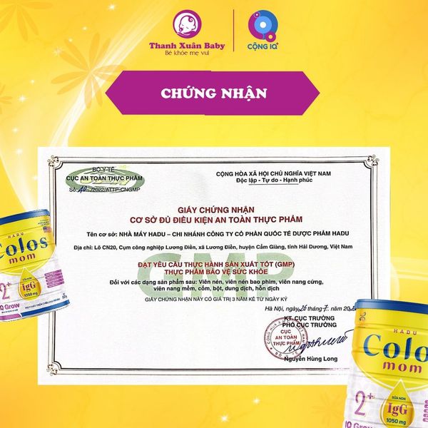 Sữa non Colos Mom IQ Grow phát triển chiều cao, trí não cho bé 800g - Thanh Xuân Baby Sữa non Colos Mom IQ Grow phát triển chiều cao, trí não cho bé 800g - Thanh Xuân Baby
