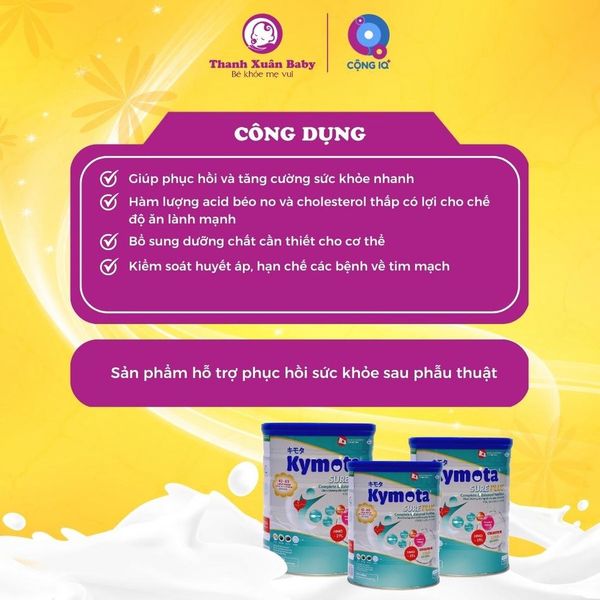 Sữa non Kymota Sure Plus hỗ trợ phục hồi sức khỏe sau phẫu thuật 900g - Thanh Xuân Baby Sữa non Kymota Sure Plus hỗ trợ phục hồi sức khỏe sau phẫu thuật 900g - Thanh Xuân Baby