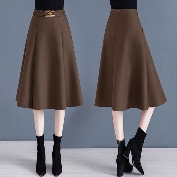 Chân váy lụa dài xẻ tà GINDY chân váy xòe chữ A thời trang công sở Hàn Quốc  thanh lịch V10116