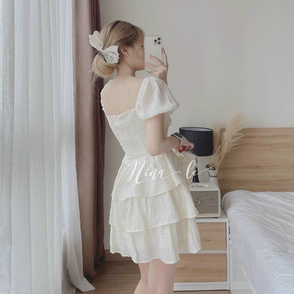 Set đầm áo trễ vai bèo cổ yếm kèm chân váy dáng xòe áo croptop hở vai phong  cách tiểu thư dễ thương đầm váy nữ | Shopee Việt Nam