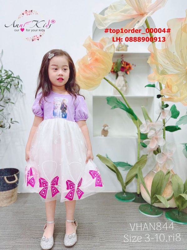 Đầm công chúa Elsa dễ thương cho bé gái dịp Noel Tết DGB292504– Bé Xinh Shop