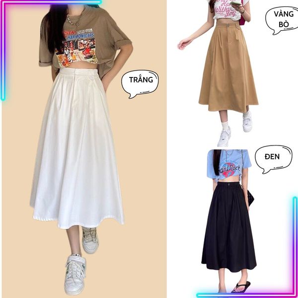 Chân Váy Chữ A💖𝑭𝑹𝑬𝑬𝑺𝑯𝑰𝑷💖Chân Váy Chữ A Kèm Quần Bên Trong,Chân Váy  Tuyết Mưa,Váy Nữ Hàn Quốc-LY STORE - Tìm Voucher