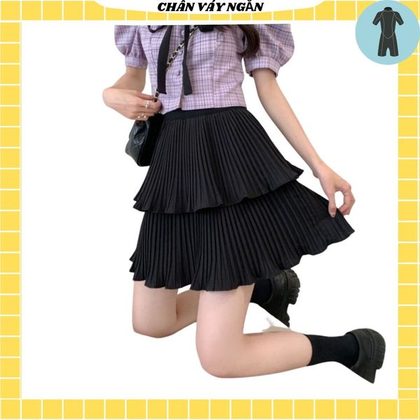Chân váy xếp ly nhỏ, chân váy tennis dáng ngắn phong cách Hàn Quốc có quần  lót trong, màu đen, trắng - Chân váy | ThờiTrangNữ.vn