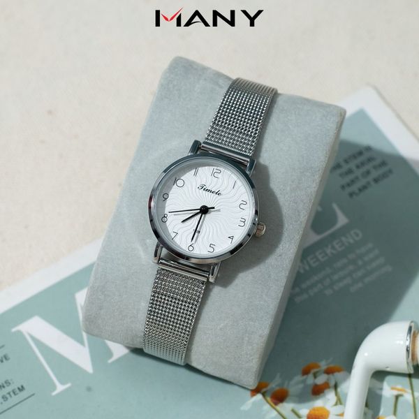 Đồng hồ nữ Timele mặt tròn thời trang - Đồng hồ đeo tay nữ dây lưới thép không gỉ Đồng hồ nữ Timele mặt tròn thời trang - Đồng hồ đeo tay nữ dây lưới thép không gỉ
