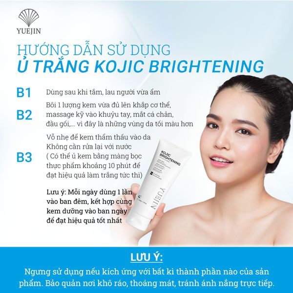 Kem Ủ Trắng Da Toàn Thân Yuejin Kojic Brightening (Dạng tuýp 200g) Kem Ủ Trắng Da Toàn Thân Yuejin Kojic Brightening (Dạng tuýp 200g)