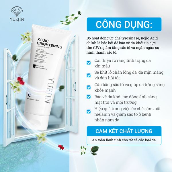 Kem Ủ Trắng Da Toàn Thân Yuejin Kojic Brightening (Dạng tuýp 200g) Kem Ủ Trắng Da Toàn Thân Yuejin Kojic Brightening (Dạng tuýp 200g)