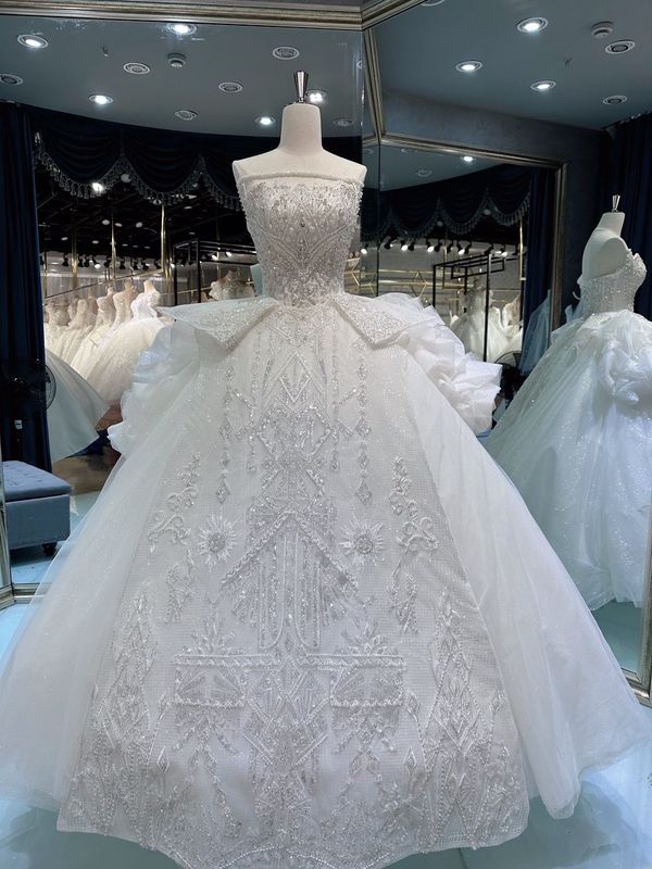 cổ cao váy cưới công chúa giấc mơ cộng với kích thước đuôi dài váy cưới  người phụ nữ áo choàng cô dâu bóng váy cưới tùy chỉnh thực hiện| Alibaba.com