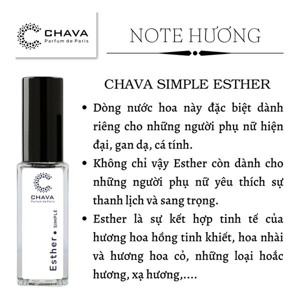 NƯỚC HOA MINI SIMPLE ESTHER 5ML PHONG CÁCH XỊT - CHAVA NƯỚC HOA MINI SIMPLE ESTHER 5ML PHONG CÁCH XỊT - CHAVA