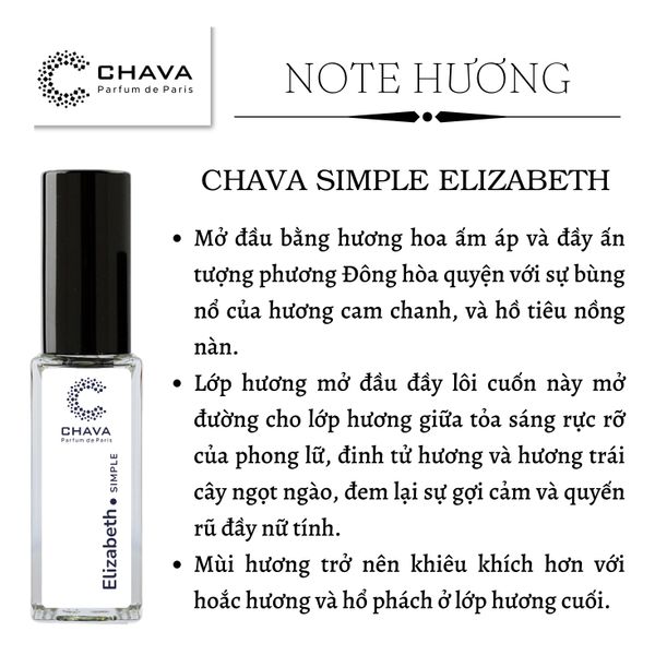 NƯỚC HOA MINI SIMPLE ELIZABETH 5ML PHONG CÁCH XỊT - CHAVA NƯỚC HOA MINI SIMPLE ELIZABETH 5ML PHONG CÁCH XỊT - CHAVA