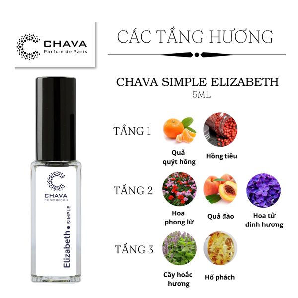 NƯỚC HOA MINI SIMPLE ELIZABETH 5ML PHONG CÁCH XỊT - CHAVA NƯỚC HOA MINI SIMPLE ELIZABETH 5ML PHONG CÁCH XỊT - CHAVA