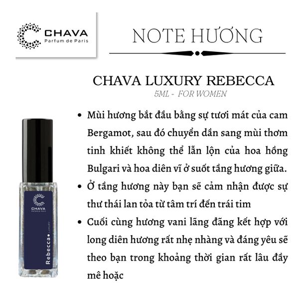 NƯỚC HOA MINI LUXURY REBECCA 5ML PHONG CÁCH XỊT - CHAVA NƯỚC HOA MINI LUXURY REBECCA 5ML PHONG CÁCH XỊT - CHAVA