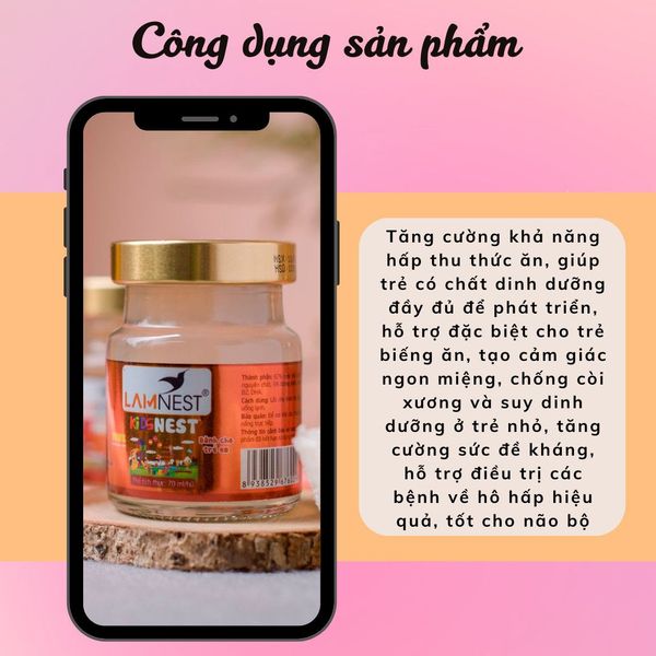 Yến Chưng Sẵn Cho Bé KidNest LamNest Yến chưng tươi nguyên chất 30% yến hũ 70ml - yensaocaocaplamnest Yến Chưng Sẵn Cho Bé KidNest LamNest Yến chưng tươi nguyên chất 30% yến hũ 70ml - yensaocaocaplamnest