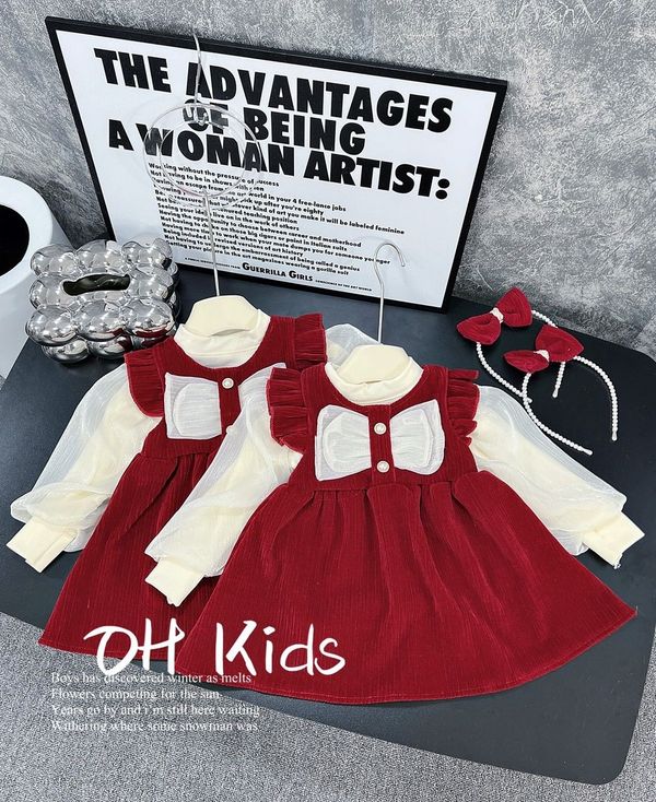 Váy bé gái công chúa Váy đỏ cho bé gái sinh nhật bé gái sinh nhật bé gái  lớn Váy trẻ em nữ mùa đông - Váy trẻ em 🆘 Kho Hàng