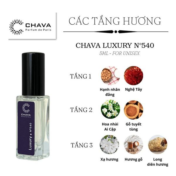 NƯỚC HOA MINI LUXURY N0540 5ML - CHAVA NƯỚC HOA MINI LUXURY N0540 5ML - CHAVA