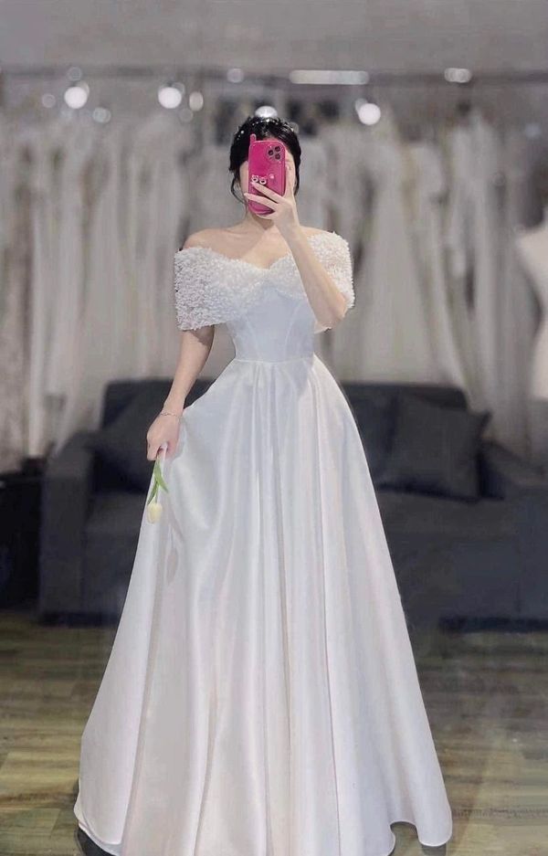 15 mẫu váy đầm cưới cô dâu đơn giản tại Bống Maxi Bống Maxishop