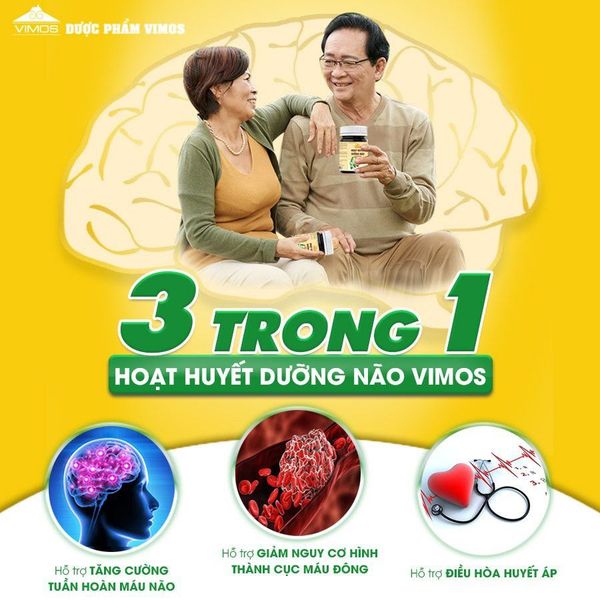 Combo 2 hộp Hoạt huyết dưỡng não VIMOS giảm đau đầu, mất ngủ suy nhược thần kinh, tăng tuần hoàn não lọ 60 viên Combo 2 hộp Hoạt huyết dưỡng não VIMOS giảm đau đầu, mất ngủ suy nhược thần kinh, tăng tuần hoàn não lọ 60 viên