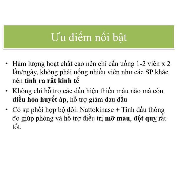 Combo 2 hộp Hoạt huyết dưỡng não VIMOS giảm đau đầu, mất ngủ suy nhược thần kinh, tăng tuần hoàn não lọ 60 viên Combo 2 hộp Hoạt huyết dưỡng não VIMOS giảm đau đầu, mất ngủ suy nhược thần kinh, tăng tuần hoàn não lọ 60 viên