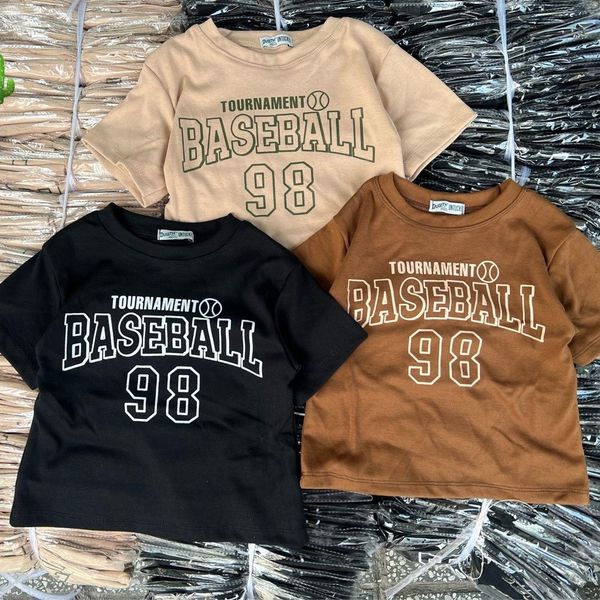 ÁO THUN NỮ CROPTOP CỔ TRÒN TAY NGẮN BASEBALL 98 - AUSA HOUSE ÁO THUN NỮ CROPTOP CỔ TRÒN TAY NGẮN BASEBALL 98 - AUSA HOUSE