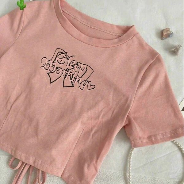ÁO THUN NỮ CROPTOP CỔ TRÒN TAY NGẮN DÂY CỘT RÚT EO SLEEP MORKING - AUSA HOUSE ÁO THUN NỮ CROPTOP CỔ TRÒN TAY NGẮN DÂY CỘT RÚT EO SLEEP MORKING - AUSA HOUSE