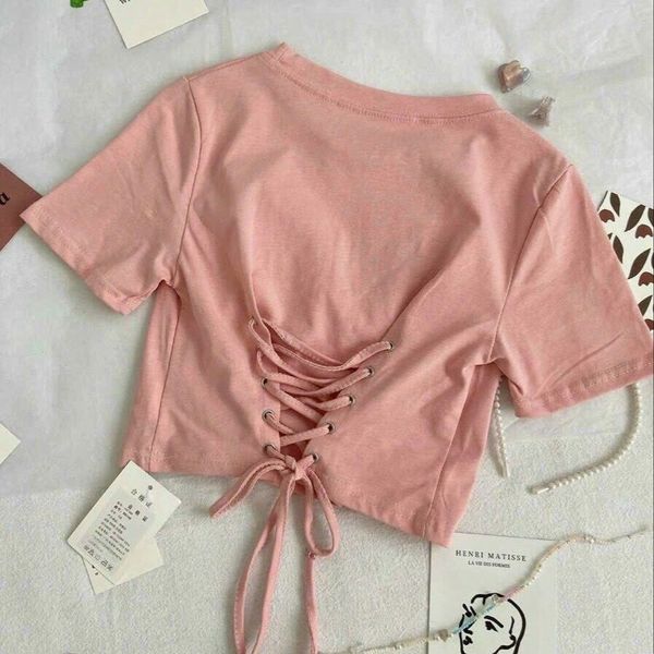 ÁO THUN NỮ CROPTOP CỔ TRÒN TAY NGẮN DÂY CỘT RÚT EO SLEEP MORKING - AUSA HOUSE ÁO THUN NỮ CROPTOP CỔ TRÒN TAY NGẮN DÂY CỘT RÚT EO SLEEP MORKING - AUSA HOUSE