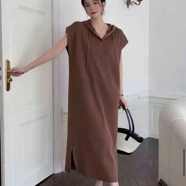 ĐẦM NỮ SUÔNG NỈ TĂM LEN TAY NHÍ CÓ MŨ FORM RỘNG - AUSA HOUSE ĐẦM NỮ SUÔNG NỈ TĂM LEN TAY NHÍ CÓ MŨ FORM RỘNG - AUSA HOUSE