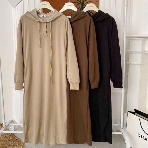 ĐẦM NỮ SUÔNG NỈ TĂM LEN TAY DÀI CÓ MŨ FORM RỘNG - AUSA HOUSE ĐẦM NỮ SUÔNG NỈ TĂM LEN TAY DÀI CÓ MŨ FORM RỘNG - AUSA HOUSE