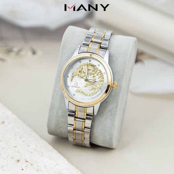 Đồng hồ nữ Phượng Hoàng mặt tròn cổ điển - Đồng hồ đeo tay nữ hình phượng, dây thép mạ vàng MANY Đồng hồ nữ Phượng Hoàng mặt tròn cổ điển - Đồng hồ đeo tay nữ hình phượng, dây thép mạ vàng MANY