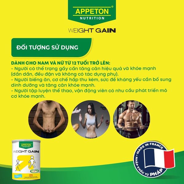 Sữa Tăng Cân Appeton Weight Gain cho Người lớn hương Vanilla 450g Sữa Tăng Cân Appeton Weight Gain cho Người lớn hương Vanilla 450g