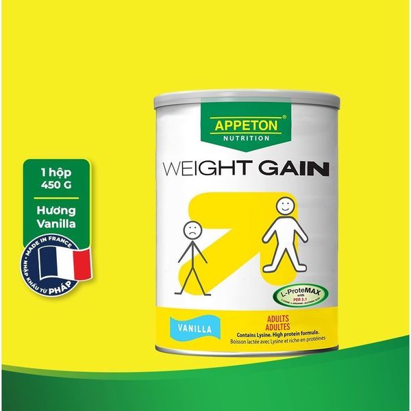 Sữa Tăng Cân Appeton Weight Gain cho Người lớn hương Vanilla 450g Sữa Tăng Cân Appeton Weight Gain cho Người lớn hương Vanilla 450g