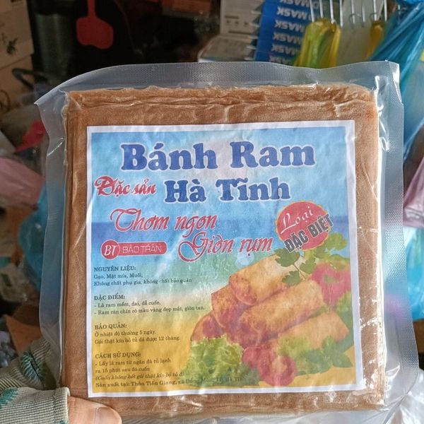 Bánh ram Hà Tĩnh, tệp ram, vỏ ram cuốn ngon hảo hạng, hút chân không, giòn lâu, dễ cuốn 90-100 tờ - CTB764 Bánh ram Hà Tĩnh, tệp ram, vỏ ram cuốn ngon hảo hạng, hút chân không, giòn lâu, dễ cuốn 90-100 tờ - CTB764