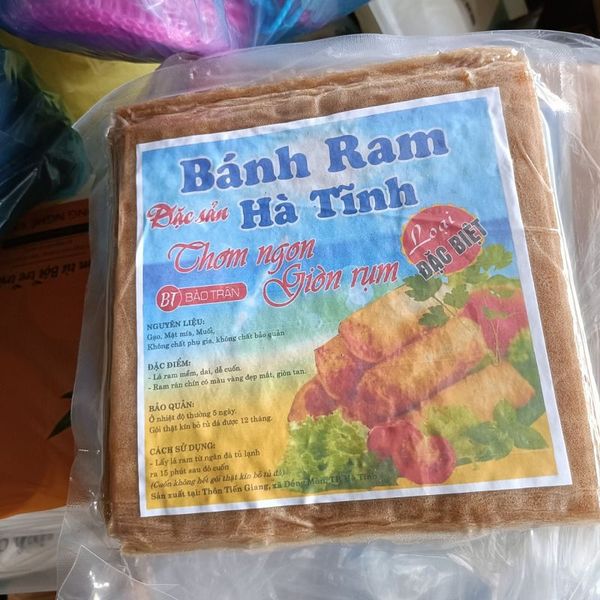 Bánh ram Hà Tĩnh, tệp ram, vỏ ram cuốn ngon hảo hạng, hút chân không, giòn lâu, dễ cuốn 90-100 tờ - CTB764 Bánh ram Hà Tĩnh, tệp ram, vỏ ram cuốn ngon hảo hạng, hút chân không, giòn lâu, dễ cuốn 90-100 tờ - CTB764