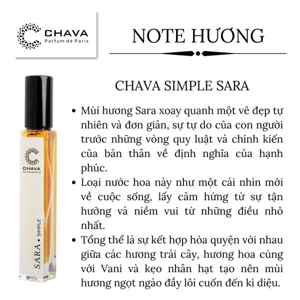 NƯỚC HOA MINI SIMPLE SARA 10ML PHONG CÁCH XỊT - CHAVA NƯỚC HOA MINI SIMPLE SARA 10ML PHONG CÁCH XỊT - CHAVA
