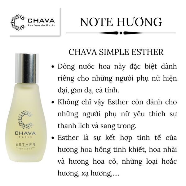 NƯỚC HOA MINI SIMPLE ESTHER 12ML PHONG CÁCH LĂN - CHAVA NƯỚC HOA MINI SIMPLE ESTHER 12ML PHONG CÁCH LĂN - CHAVA