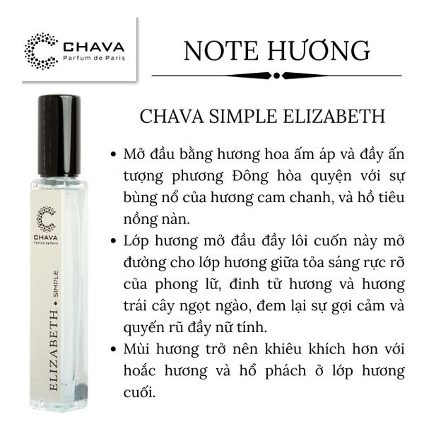 NƯỚC HOA MINI SIMPLE ELIZABETH 10ML PHONG CÁCH XỊT - CHAVA NƯỚC HOA MINI SIMPLE ELIZABETH 10ML PHONG CÁCH XỊT - CHAVA
